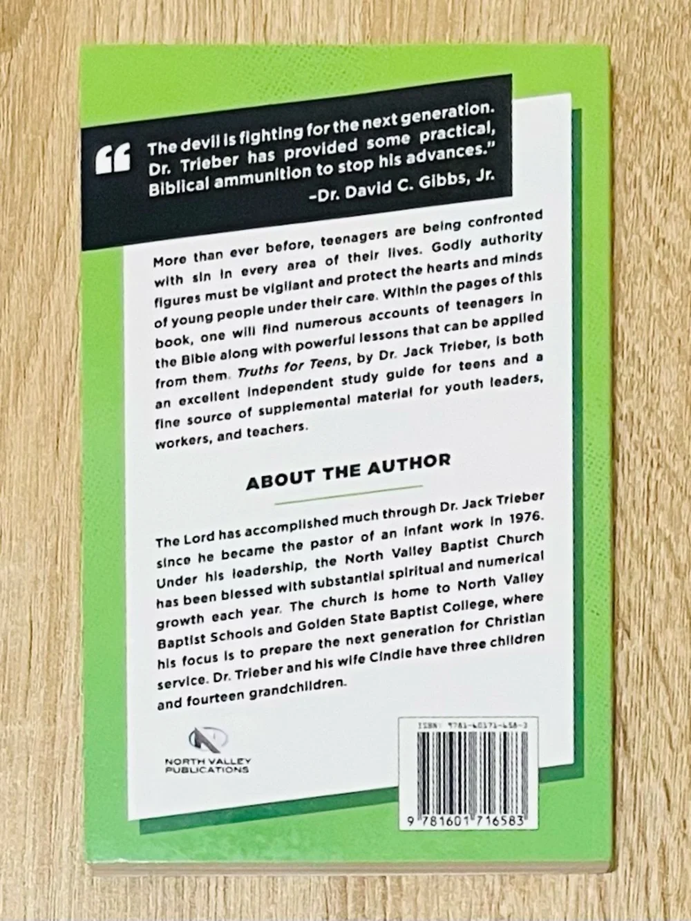 Truths For Teens By Jack Trieber (North Valley Publications, 2018) **BRAND NEW**